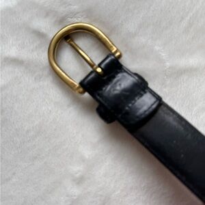 Polo by Ralph Lauren Black leather men’s belt. 38:95 Gold buckle.
